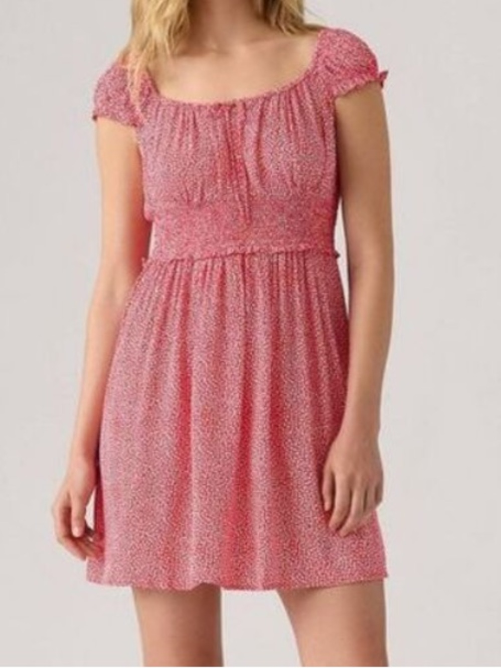 NWT Levi's Yara Crepe Red Floral Dress